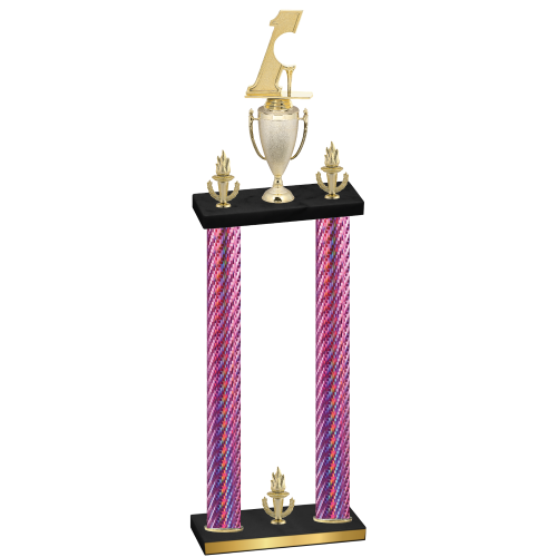 Double Pink Carbon Fiber Victory Golf Trophy