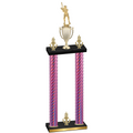 Double Pink Carbon Fiber Victory Baseball Trophy