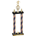Double Flag USA First Place Soccer Trophy