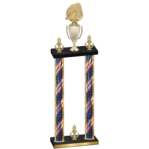 Double Flag USA Victory Soccer Trophy