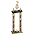 Double Flag USA Third Place Rugby Trophy