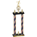 Double Flag USA Victory Bowling Trophy