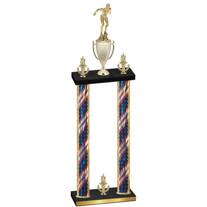 Double Flag USA Victory Swimming Trophy