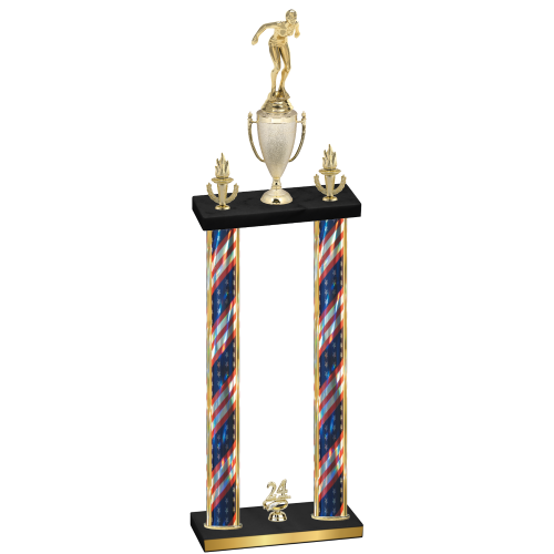 Double Flag USA Year Tennis Trophy