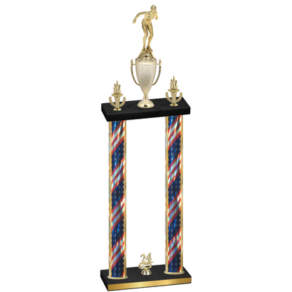 Double Flag USA Year Tennis Trophy