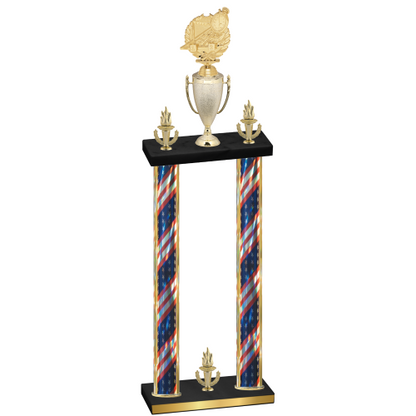 Double Flag USA Victory Swimming Trophy