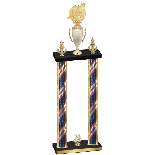 Double Flag USA Year Swimming Trophy