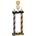 Double Flag USA Second Place Cheerleading Trophy