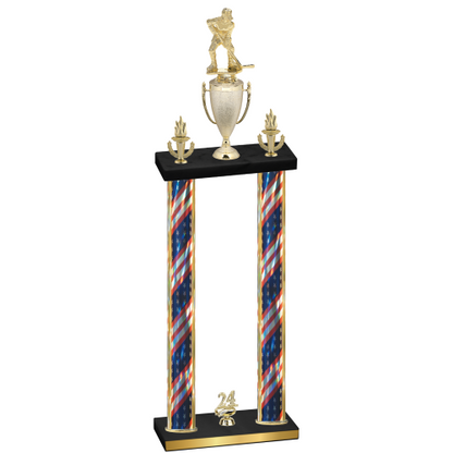 Double Flag USA Year Hockey Trophy