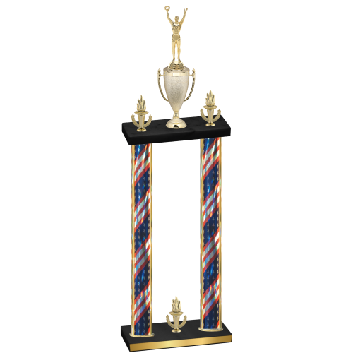 Double Flag USA Victory Victory Trophy