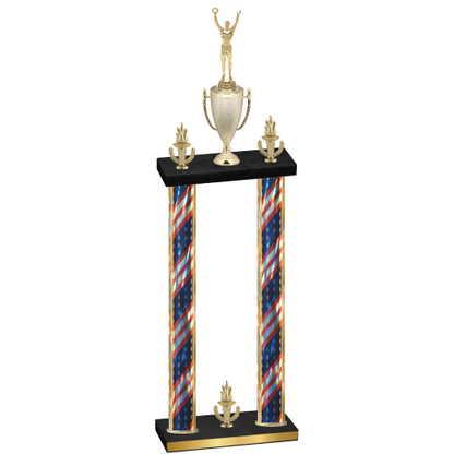Double Flag USA Victory Victory Trophy