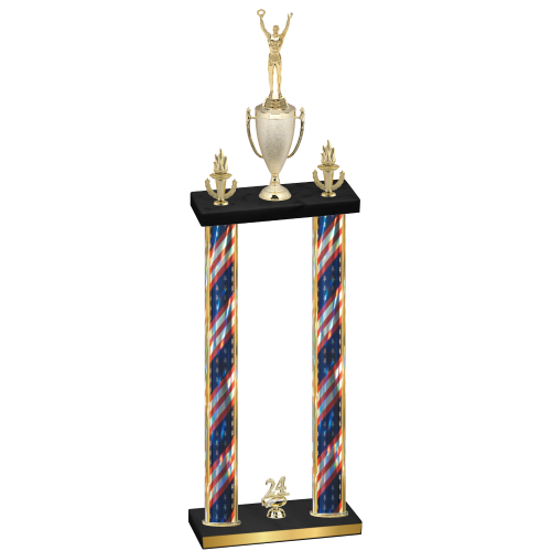 Double Flag USA Year Victory Trophy