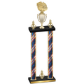 Double Flag USA Victory Basketball Trophy