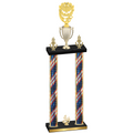 Double Flag USA Fourth Place Pickleball Trophy
