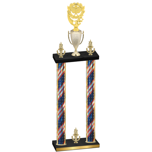 Double Flag USA Victory Pickleball Trophy