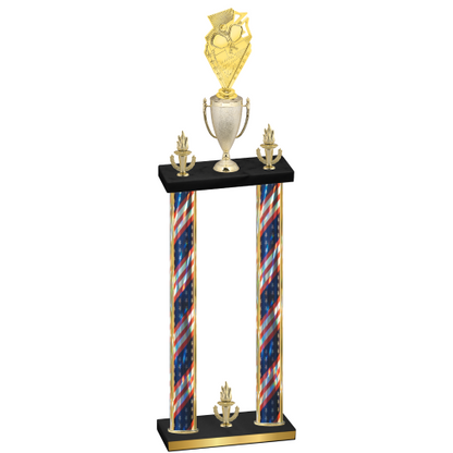 Double Flag USA Victory Pickleball Trophy