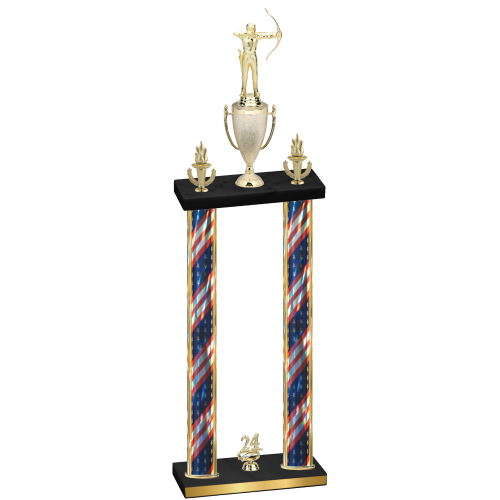 Double Flag USA Year Archery Trophy