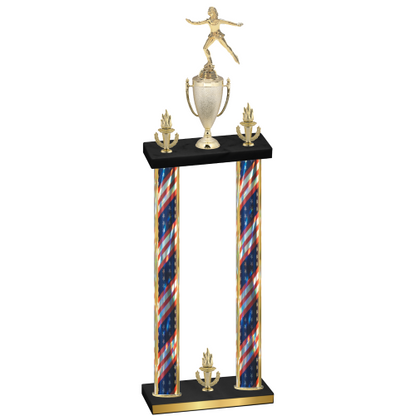 Double Flag USA Victory Skater Trophy