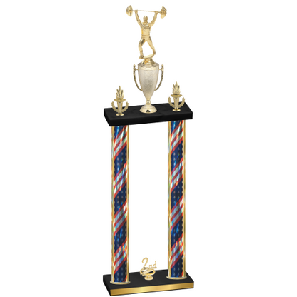 Double Flag USA Second Place Weights Trophy