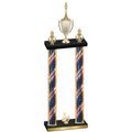 Double Flag USA Third Place Chess Trophy