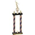 Double Flag USA Fourth Place Basketball Trophy