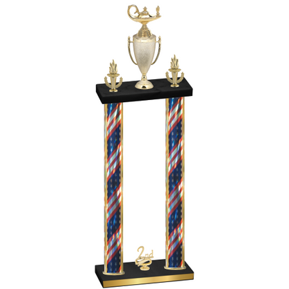 Double Flag USA Second Place Academics Trophy