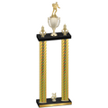 Double Gold Carbon Fiber Year Rugby Trophy