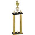 Double Gold Carbon Fiber Third Place Rugby Trophy
