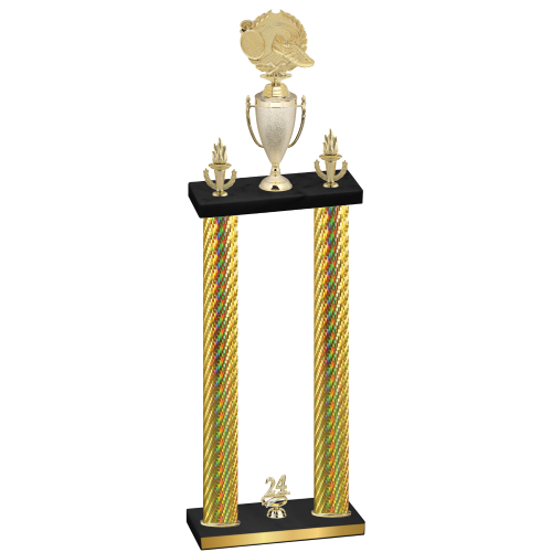 Double Gold Carbon Fiber Year Running Trophy