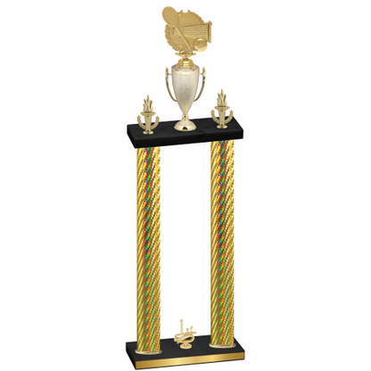 Double Gold Carbon Fiber First Place Tennis Trophy