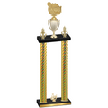 Double Gold Carbon Fiber Third Place Tennis Trophy