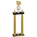 Double Gold Carbon Fiber Fourth Place Tennis Trophy