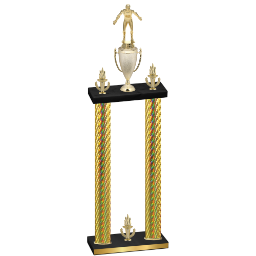 Double Gold Carbon Fiber Victory Wrestling Trophy
