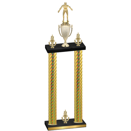 Double Gold Carbon Fiber Victory Wrestling Trophy