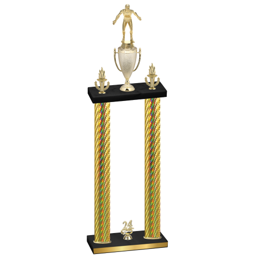 Double Gold Carbon Fiber Year Wrestling Trophy