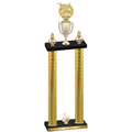 Double Gold Carbon Fiber Third Place Bowling Trophy
