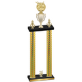 Double Gold Carbon Fiber Year Bowling Trophy
