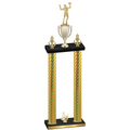 Double Gold Carbon Fiber Third Place Volleyball Trophy