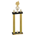 Double Gold Carbon Fiber Fourth Place Volleyball Trophy