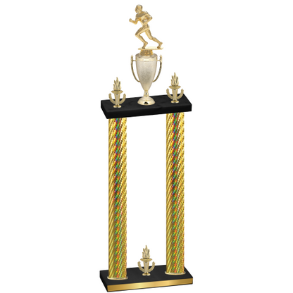 Double Gold Carbon Fiber Victory Football Trophy