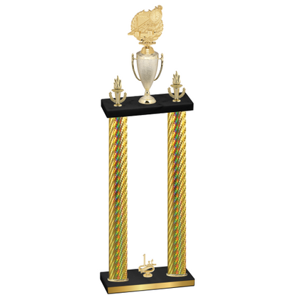 Double Gold Carbon Fiber First Place Swimming Trophy