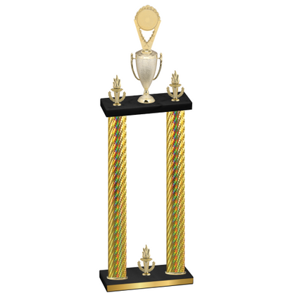 Double Gold Carbon Fiber Victory Insert Trophy