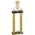 Double Gold Carbon Fiber Year Cheerleading Trophy