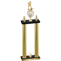 Double Gold Carbon Fiber Fourth Place Hockey Trophy