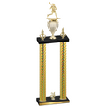 Double Gold Carbon Fiber Year Lacrosse Trophy