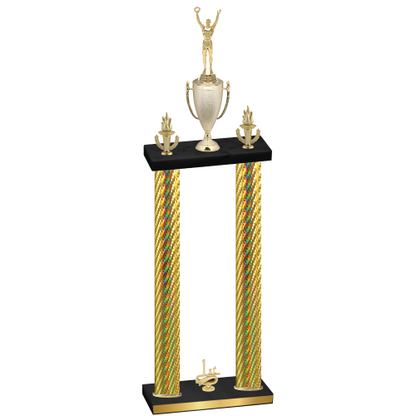 Double Gold Carbon Fiber First Place Victory Trophy