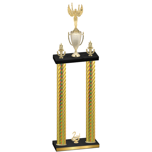 Double Gold Carbon Fiber Second Place Victory Trophy