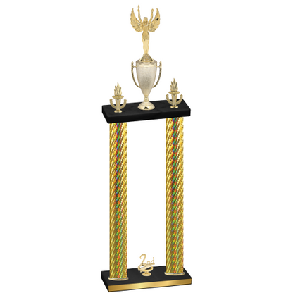 Double Gold Carbon Fiber Second Place Victory Trophy