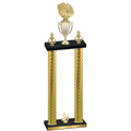 Double Gold Carbon Fiber Fourth Place Basketball Trophy
