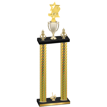 Double Gold Carbon Fiber First Place Pickleball Trophy